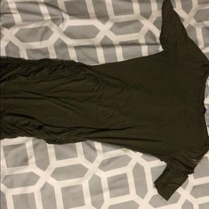Tight olive green dress